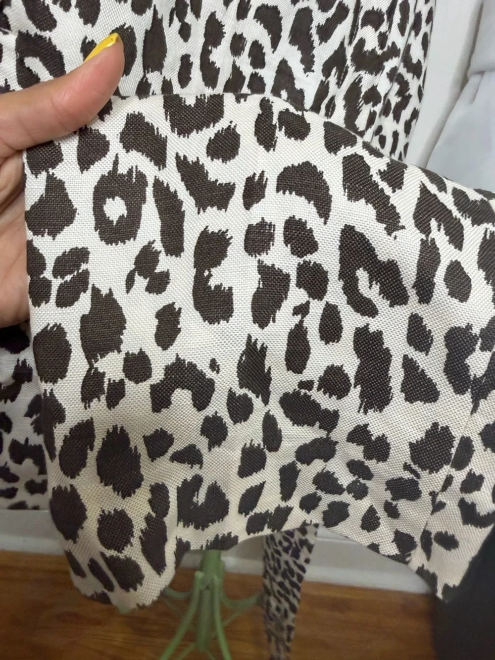 J. Crew Black and White Leopard Print Skirt